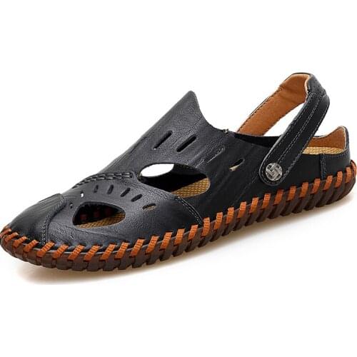 Sandals 2020 2019 homme summer masculino safety leather cuero playa sandles camel for heren mens erkek fashion zandalias para