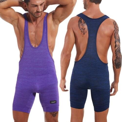 Sexy Hombre Mens Undershirts Men Sport Wrestling Singlet Vest Underwear Leotard Bodysuit Jumpsuits Swimwear One-piece Playsuit