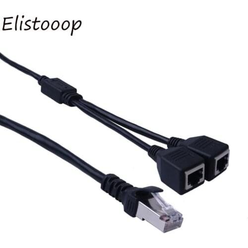1 to 2 Socket LAN Ethernet Network RJ45 Plug Splitter Extender Adapter Connector Computer Cable