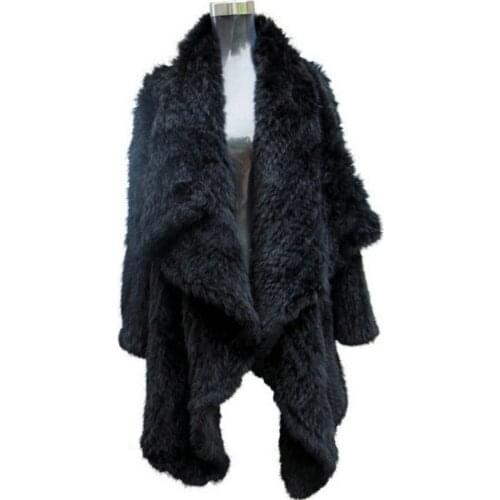 Women Fur Coats Colorful Real Rabbit Fur Coat Female Luxury Natural Knitted Rabbit Fur Winter Jacket 2017 New Fur Overcoat