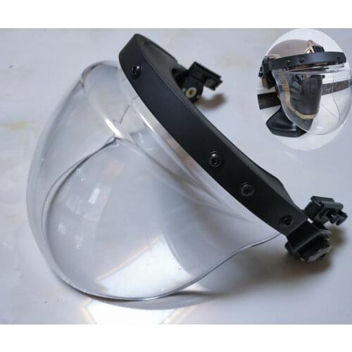Tactical Slide Track Flip Mask Transparent Lens High Strength Riot Mask Fast Michigan Helmet