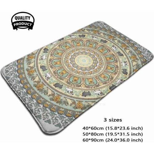 Pug Yoga 3D Household Goods Mat Rug Carpet Foot Pad Pug Yoga Mandala Namaste Gym Meditaion