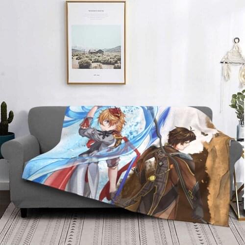 Childe Tartaglia Genshin Impact Blanket Graphic Anti-pilling Flannel Blankets and Throws
