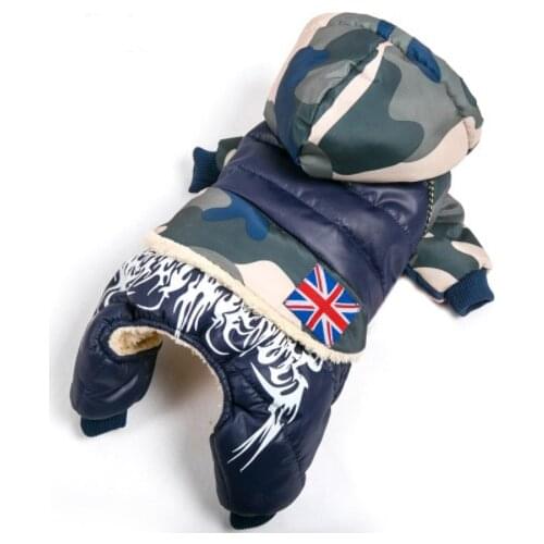 Waterproof Fabric Pet Dog Clothes Thickening Warm Camouflage Dog Coat Jacket Clothing For Chihuahua Small Large Dogs S-XXL