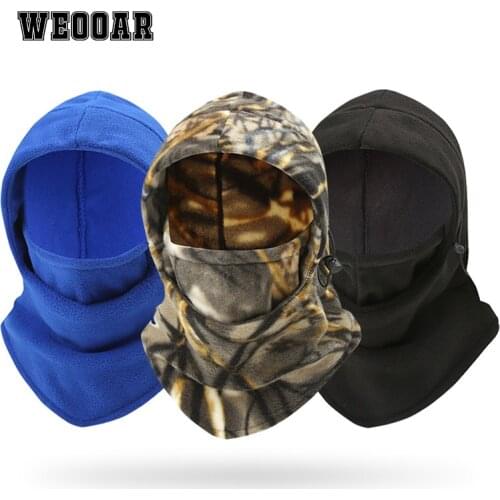 WEOOAR 2021 Polar Fleece Mens Balaclava Winter Hat Beanies Warmer Windproof Full Face Ski Mask Caps Men Bonnets for Women MZ193