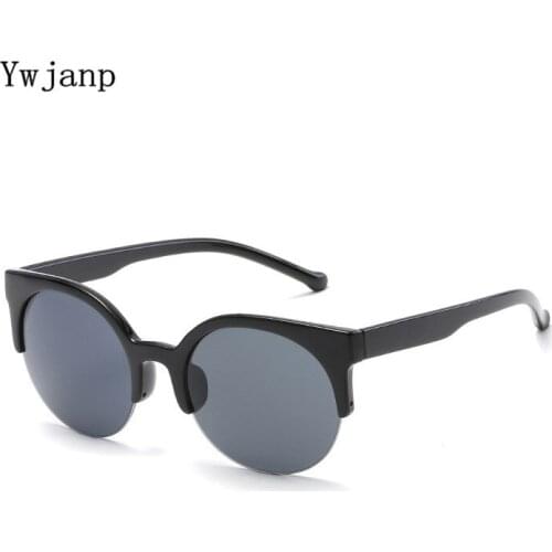 Ywjanp 2018 New Men High-end Brand cat eye Glasses Women traveling fashion Sunglasses Sports casual half frame sunglasses UV400
