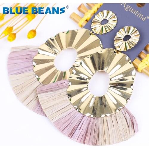 Tassel earring women for elegance gold long dangle drop plated boho fashion geometric jewelry statement fringe luxury Jewelrys