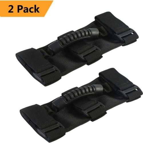 1pair Grab Bar Handle For Select Jeep Wrangler UTV Quad Gea Fits 1 1/2 To 3 Inch Roll Bars Moveland Heavy Duty Grip Handles