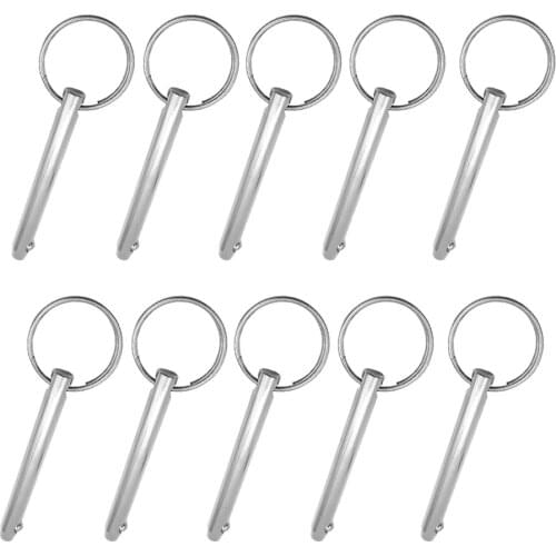 10x Stainless Steel Boat Bimini Top Deck Hinge Quick Release Ball Pin 5/16"