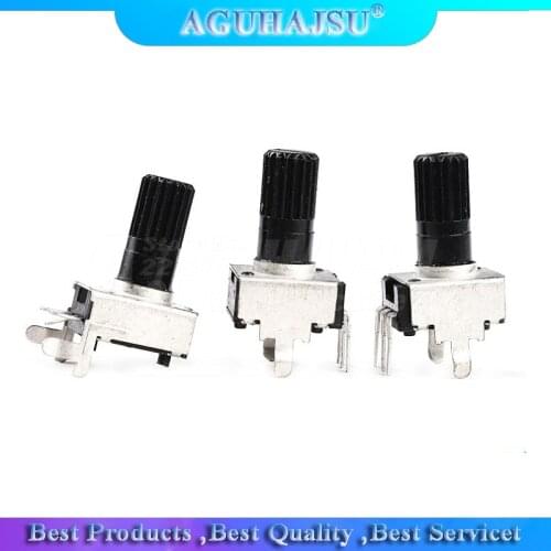 10pcs Rv09 Vertical 12.5mm Shaft 1k 2k 5k 10k 20k 50k 100k 0932 Adjustable Resistor 9 Type 3pin Seal Potentiometer