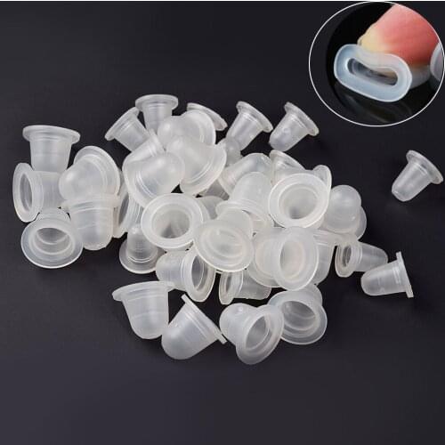 300Pcs Soft Silicone Microblading Tattoo Ink Cups Pigment Silicone Holder Container Small&Big Size For Needle Tattoo Accessorie