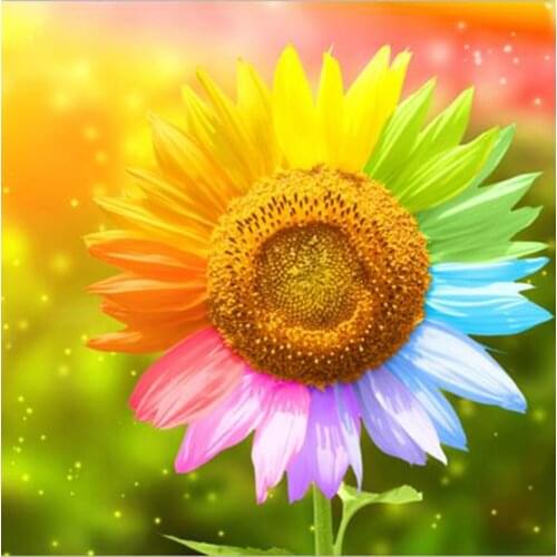 DIY 5d diamond painting flowers sunflower rhinestones embroidery cross stitch handcraft diamond painting bloemen mosaic flowers