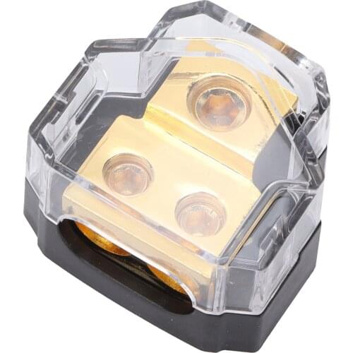 Car 1X2GA In 2x4GA Out Power Distribution Block Fuse Holder Amplifier Modification Pure Copper Audio Amplifier