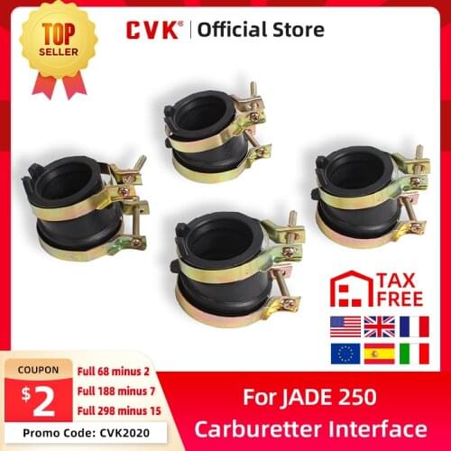 CVK 4PCS Carbureto Adapter Interface Carburetter Manifold Intake Pipe Connector Glue For Honda CB Hornet JADE 250 Hornet250