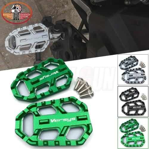 Motorcycle Parts Footrest Foot Pegs Pedals Foot Rest Enlarged Pedal Footpeg For KAWASAKI Versys X300 X-300 Versys650 Versys1000