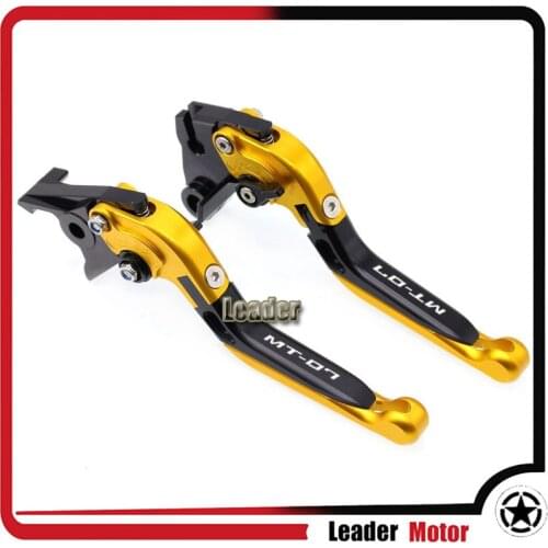 For YAMAHA MT-07 MT 07 FZ-07 FZ 07 2014-2021 Motorcycle Accessories Aluminum Folding Extendable Brake Clutch Levers LOGO MT-07