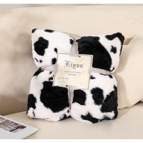 Flannel Home Winter Warm Blanket Thick Bedspread Shaggy Couch Armchair Cover Office Plaid