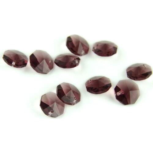 K9 2000pcs/lot 14mm Amethyst Color Glass Trimming Beads In 1 Hole For Wedding Strands Chandelier Parts In Bulk