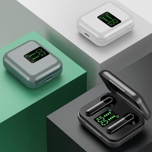 TWS Mini Music Earbuds HiFi Sound Effect Earphone with Mic Noise Reduction Headphone Digital Display HD call for Smartphones PC