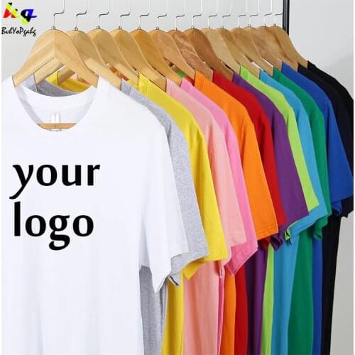 Design/DIY t-shirt print your own logo picture text mens and womens short-sleeved casual t-shirt