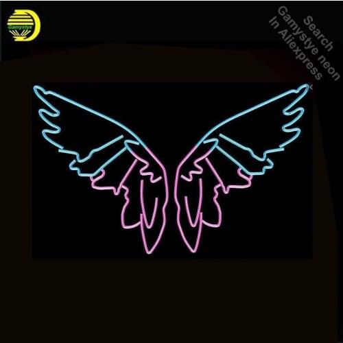 Neon Sign New Angel Wing Neon Light WINDOW Wedding Design Lovely Lamp resterant light Hotel custom coffee Impact Attract light