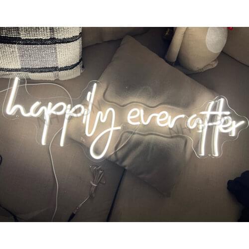 Happily Ever After Custom Neon Sign/ Handmade Neon Sign/ Neon Sign Custom/ LED Neon Sign/ Wall Decor/ Custom Neon Sign/ Neon