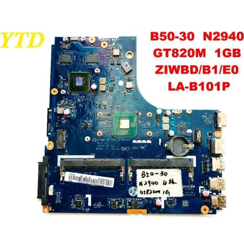 Original for Lenovo B50-30 laptop motherboard B50-30 N2940 GT820M 1GB ZIWBD B1 E0 LA-B101P tested free shipping