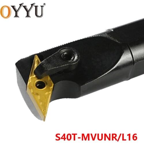 OYYU 40mm MVUNR Carbide Inserts for Holder S40T-MVUNR16 S40T-MVUNL16 Lathe Cutter CNC Shank Turning Tool Boring Bar