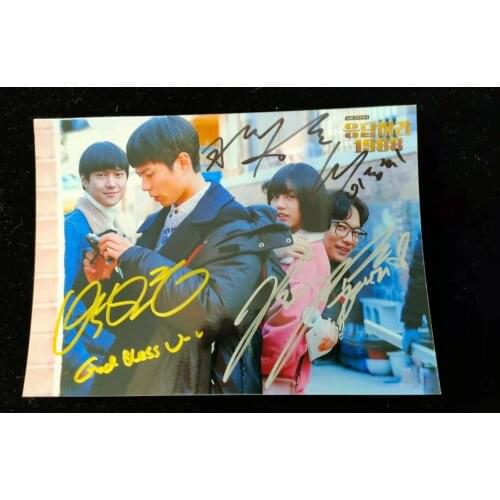 Signed Reply 1988 autographed group photo Lee Hye-ri Park Bo Gum Ko Kyung Pyo Jun-yeol Ryu 5*7 K-POP 032021