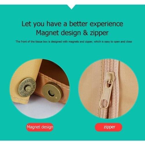 Hanging Tissue Box Durable Clean Wipes Holder with Zipper and Hook for Outdoor Camping and Barbecue