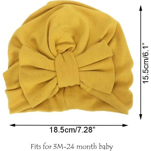 Baby Girls Messy bow headband, Top Knot Turban Head Wrap, Double Layered Turban Hats For Autumn & Winter