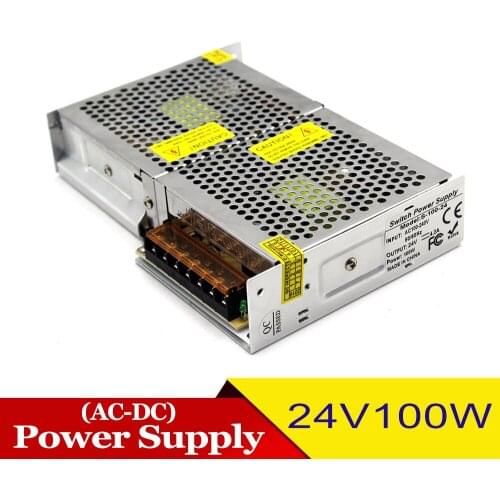 Regulated 24v DC Power Supply 4.2A 100W Transformers 110v 220v AC DC24V Switch Power Source for LED Modules Lighting CCTV Motor