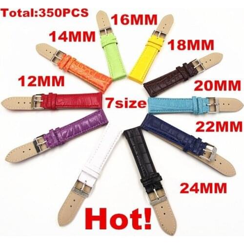 Wholesale 350PCS / lot 12MM,14MM,16MM,18MM,20MM,22MM,24MM PU leather imitation Bamboo grain leather Watch band watch strap -3158