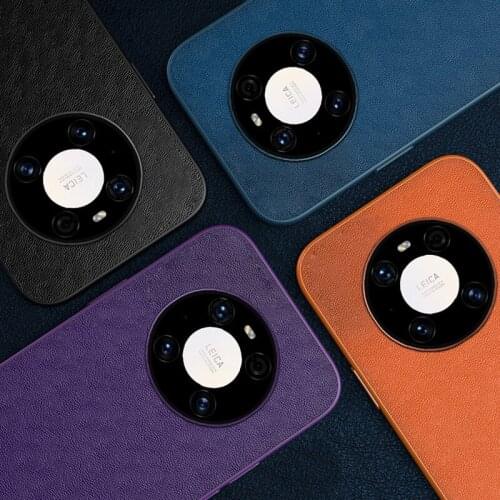 Luxury Durable Bumper Business Shockproof Silicone PU Leather Phone Case For Huawei Mate 30 40 20 Pro Back Cover Fundas Coque