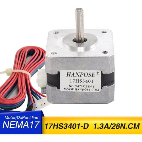 10pcs Nema17 Stepper Motor 4-lead 42X34mm 28N.CM 17HS3401-D 1.3A 42 motor For 3D printer Medical machinery accessories