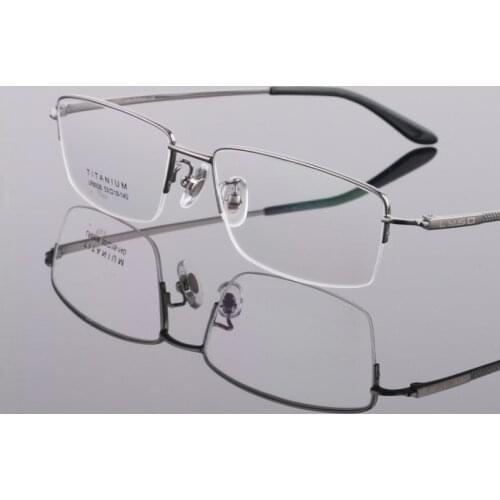 Width-145 New half rim titanium men eyewear eyeglasses frame Optical goggle myopia reading glasses prescription glasses oculos