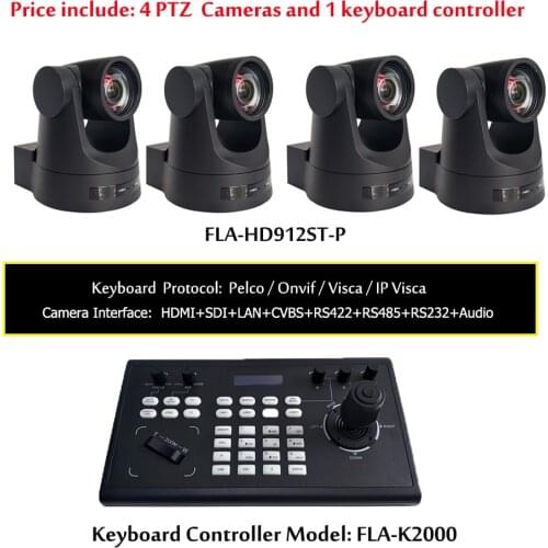 Visca Vmix Keyboard Control Broadcasting 12X Optical Zoom IP PTZ Video Conferencing POE Camera with 3G-SDI HDMI Output