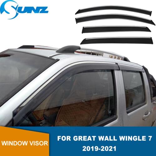 Protective Visor For Great Wall Wingle 7 Pickup 2019 2020 2021 Smoked Transparent Window Side Visors Rain Guard Vent Deflectors