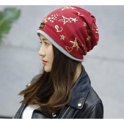 Female spring autumn Baotou hat nightcap Dual use multi-function peaked cap bucket hat beanie cap Bonnet Panama Hat for women