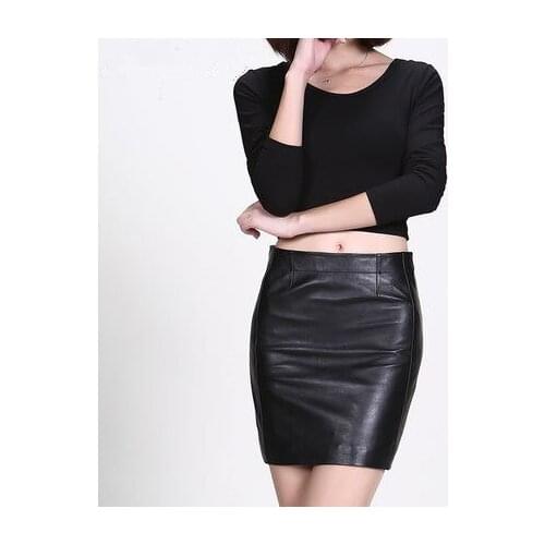 Women Sheepskin Leather Skirt K155