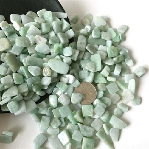 100g 8-12mm Natural Jadeite GRAVEL Emerald CRYSTAL Tumbled Quartz HEALING REIKI