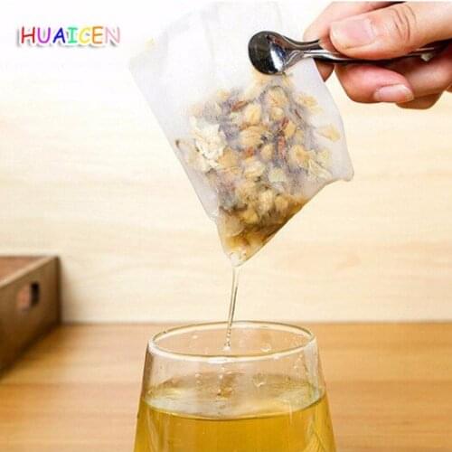 1000pcs/lot Non-woven Fabric filter bag Opposite Fold Close Empty tea bag coffee filters herbal tea bags 65X70mm