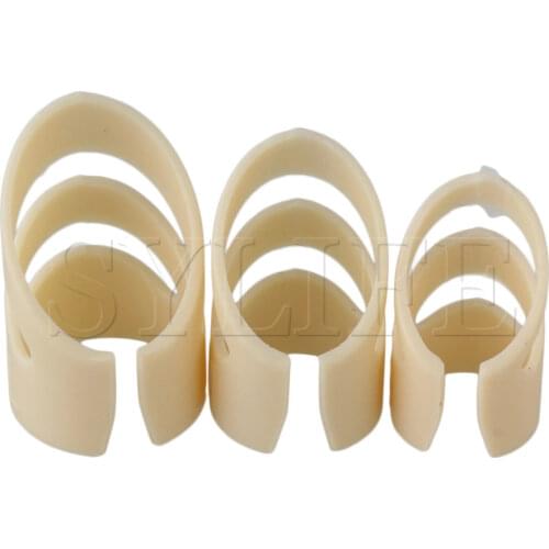 3 Piece Yellow Plastic Stringed Finger Picks for Steel-string Guitar