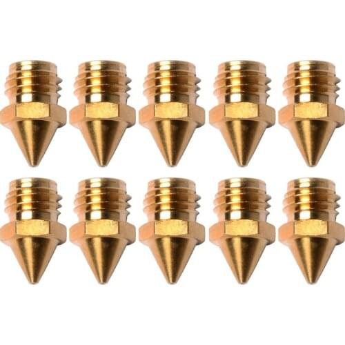 3D Printer Accessories, 0.4mm Brass Nozzle Head, Suitable for A10M A20M A30M A10T A20T (10 Pack)