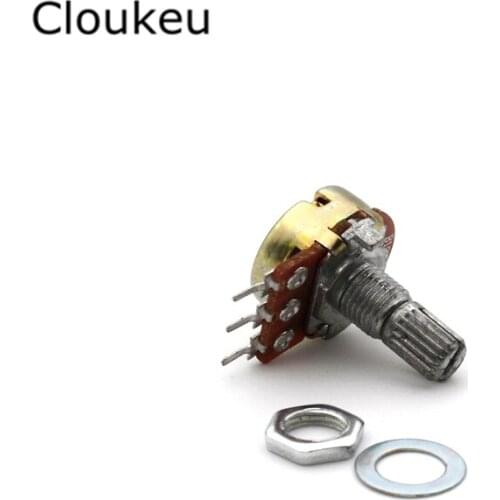 5Pcs DIP3 Single link potentiometer WH148 Handle length 15MM B1K/B2K/B5K/B10K/B20K/B50K/B100K/B250K/B500K/B1M