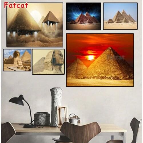 DIY 5D Diamond Paintingpyramids of Egypt Diamond Embroidery sale Home Decoration Full Square Mosaic Picture Of Rhinestone PP941