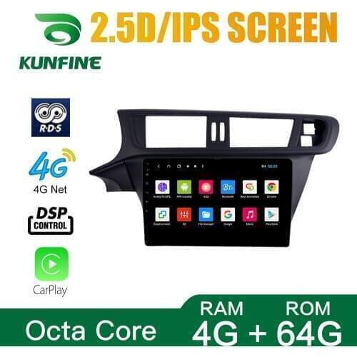 Car Stereo for Citroen C-C3-XR2014-2018Octa Core Android 10.0 Car DVD GPS Navigation Player Deckless Headunit Radio Wifi 4GB RAM