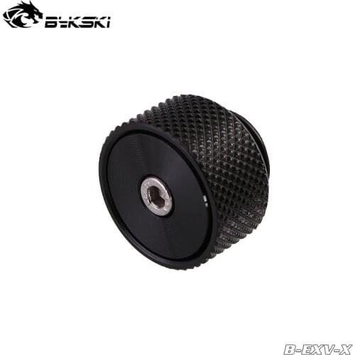 Bykski Air Valve Loop Fittings Manual Automaric Air Valve Drain Port,Black ,Silver,Red,Gold,White,Blue G1/4",B-EXV-X/CD