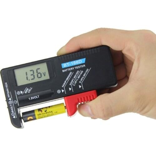M4YC BT168D Digital Battery Capacity Tester LCD for 9V 1.5V AA AAA Cell C D Batteries