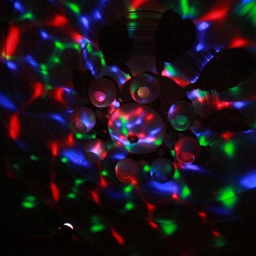 YUPARD colorful LED flashlight Crystal Magic Ball Stage Lighting headlamp AA battery For Party Disco DJ Bar Bulb Lighting Show